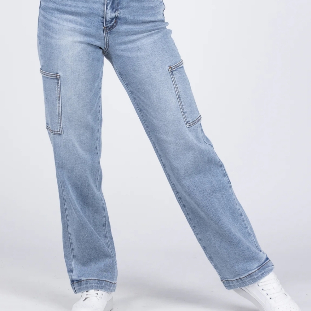 The Rosie Judy blues High rise- wide cargos